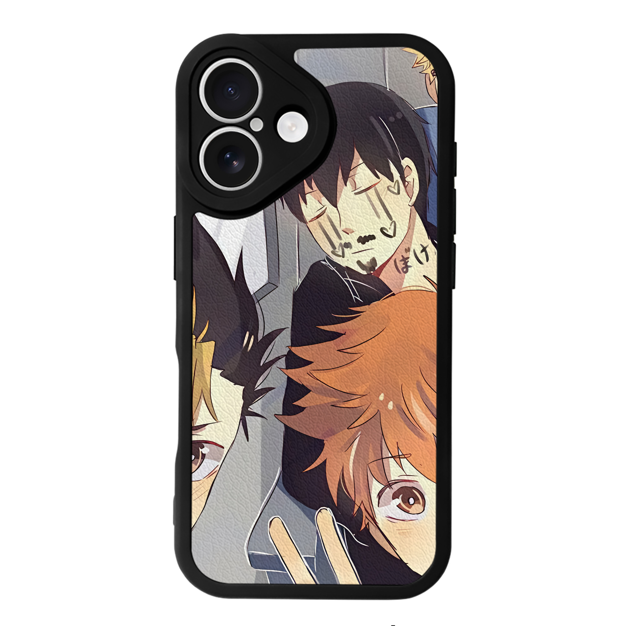 （画像用） ハイキュー!! Haikyu!! 【iPhone 16シリーズ対応】シリコンスマホケース（レザー調） 材質：シリコン